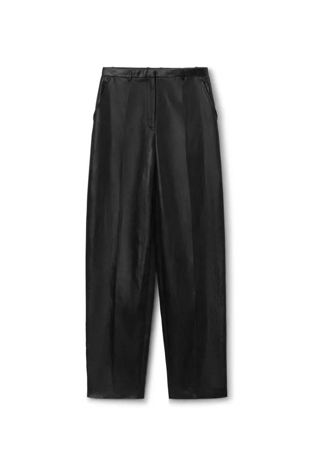 Alexander Wang Pants Women Slit Back Balloon Trouser In Linen Chintz