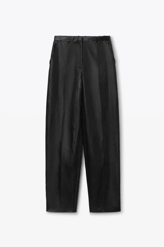 Alexander Wang Pants Women Slit Back Balloon Trouser In Linen Chintz
