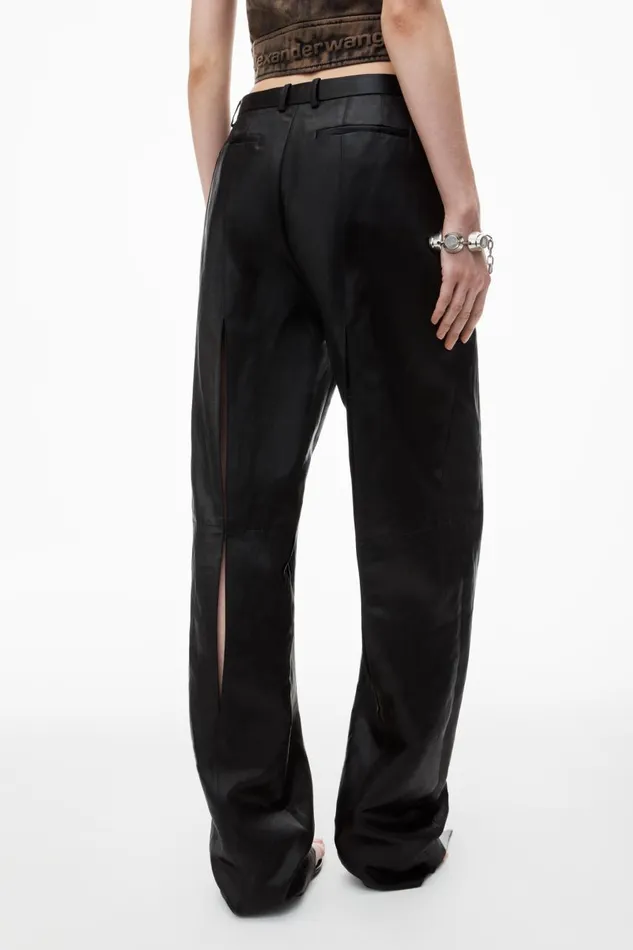 Alexander Wang Pants Women Slit Back Balloon Trouser In Linen Chintz
