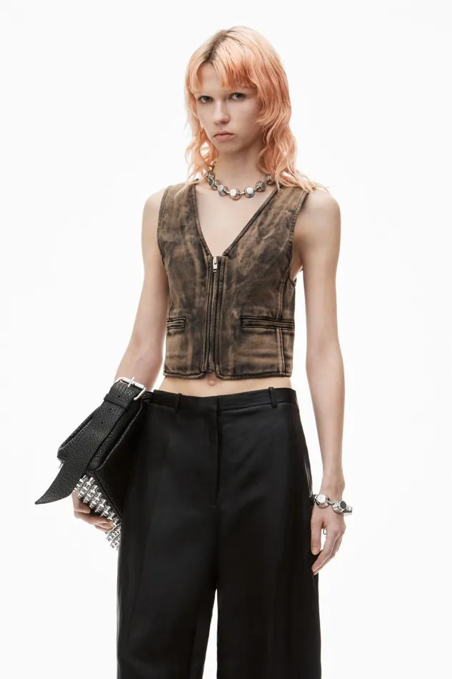 Alexander Wang Pants Women Slit Back Balloon Trouser In Linen Chintz