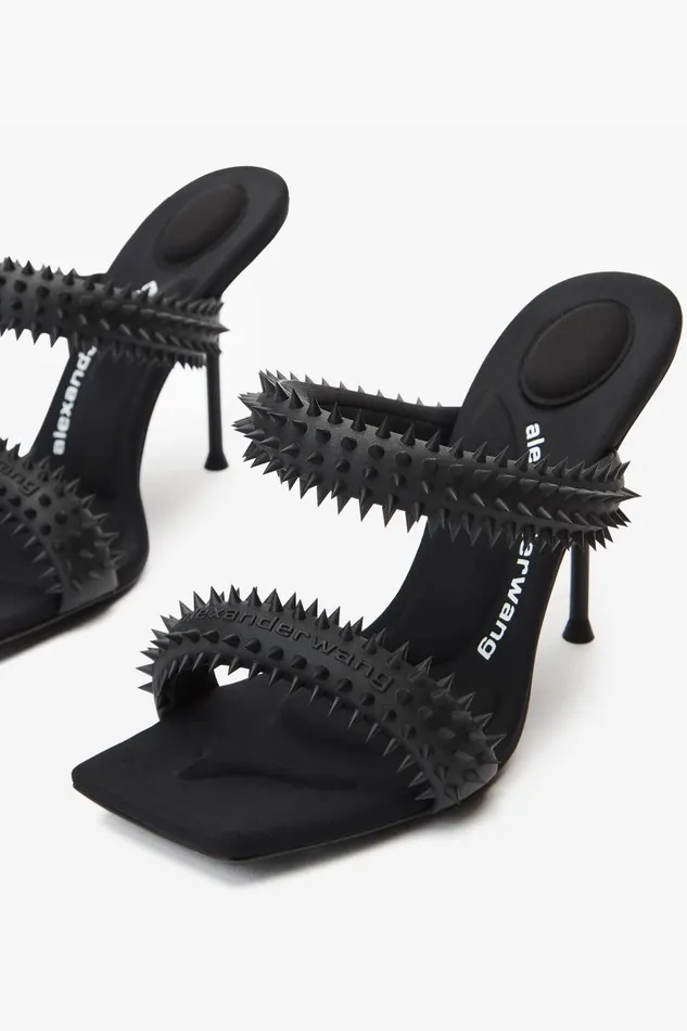 Alexander Wang Shoes Women Julie 105mm Sandal In Rubberized Spikes