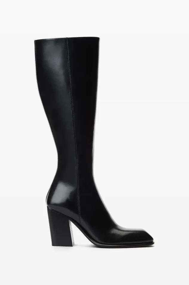 Alexander Wang Shoes Women Throttle 95mm KneeHigh Boot In Leather