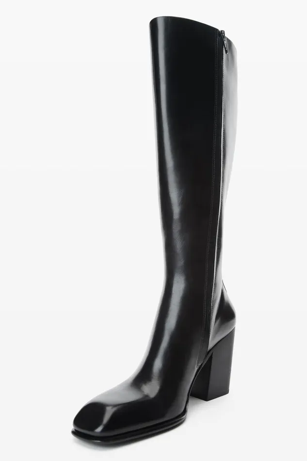 Alexander Wang Shoes Women Throttle 95mm KneeHigh Boot In Leather
