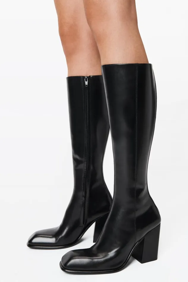 Alexander Wang Shoes Women Throttle 95mm KneeHigh Boot In Leather