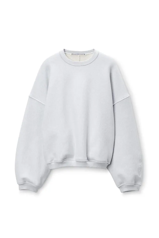 Alexander Wang Sweatshirts Men Logo Embroidered Oversized Sweatshirt In Cotton
