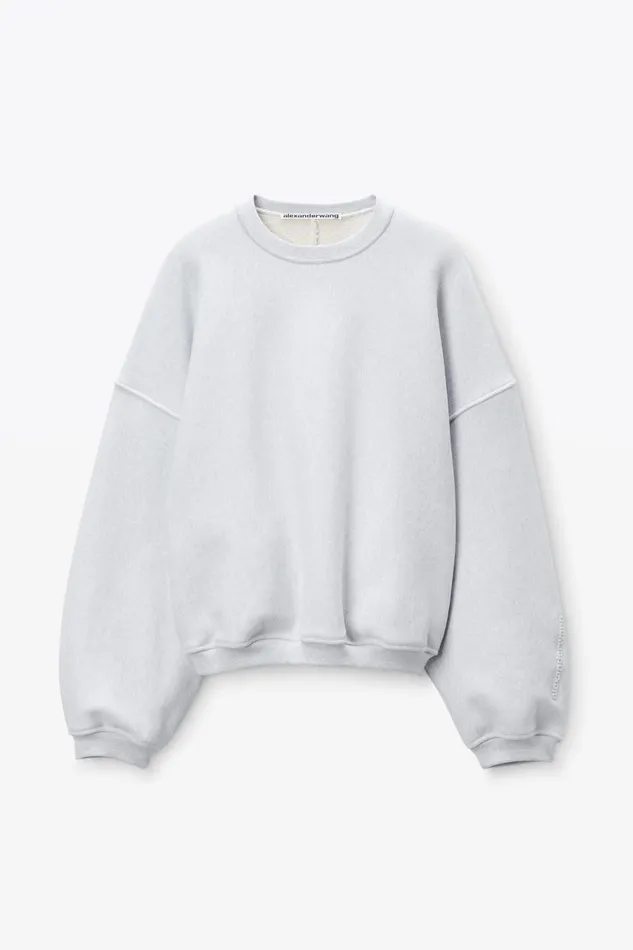 Alexander Wang Sweatshirts Men Logo Embroidered Oversized Sweatshirt In Cotton