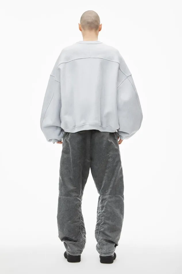 Alexander Wang Sweatshirts Men Logo Embroidered Oversized Sweatshirt In Cotton