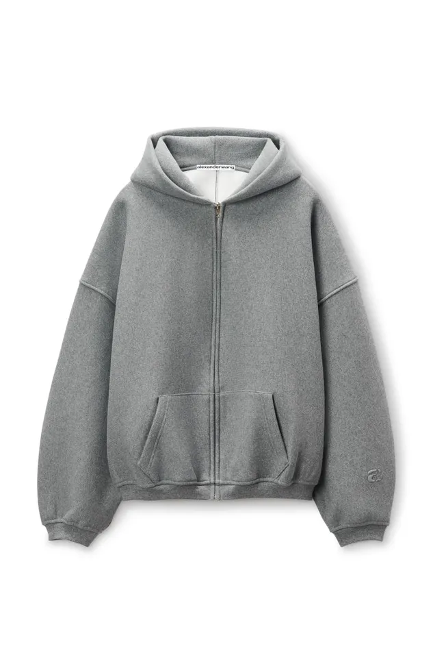 Alexander Wang Sweatshirts Men Star Zip Up Hoodie In Dense Fleece