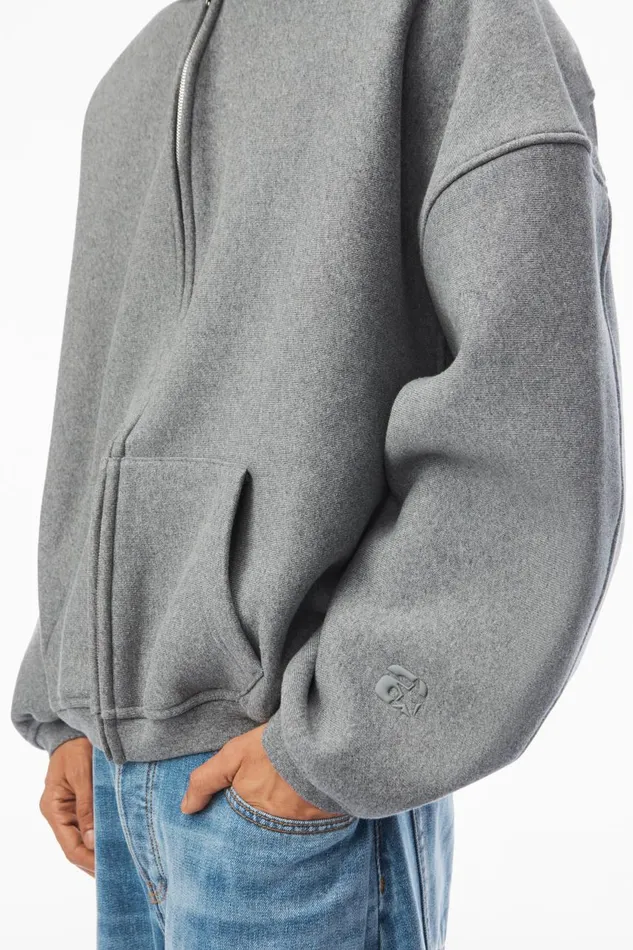 Alexander Wang Sweatshirts Men Star Zip Up Hoodie In Dense Fleece