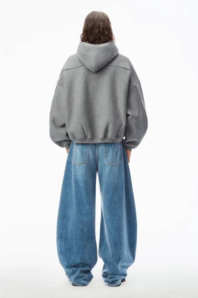 Alexander Wang Sweatshirts Men Star Zip Up Hoodie In Dense Fleece