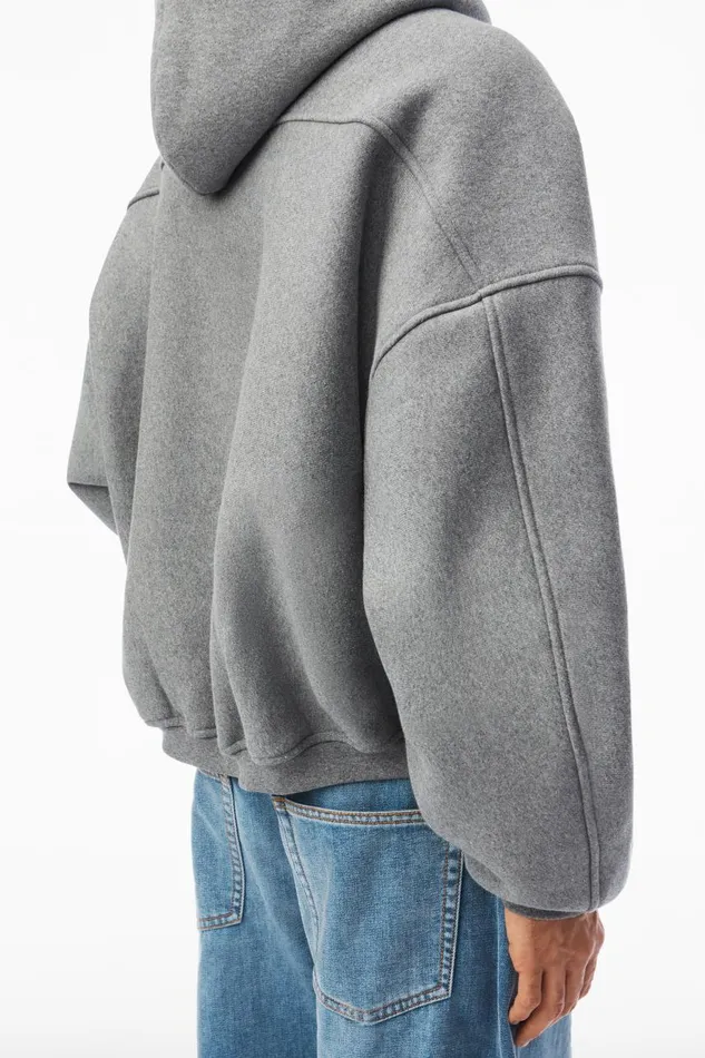 Alexander Wang Sweatshirts Men Star Zip Up Hoodie In Dense Fleece