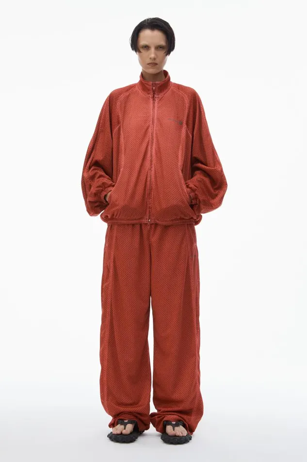 Alexander Wang UnisexWomenMen Track Jacket In Perforated Mesh