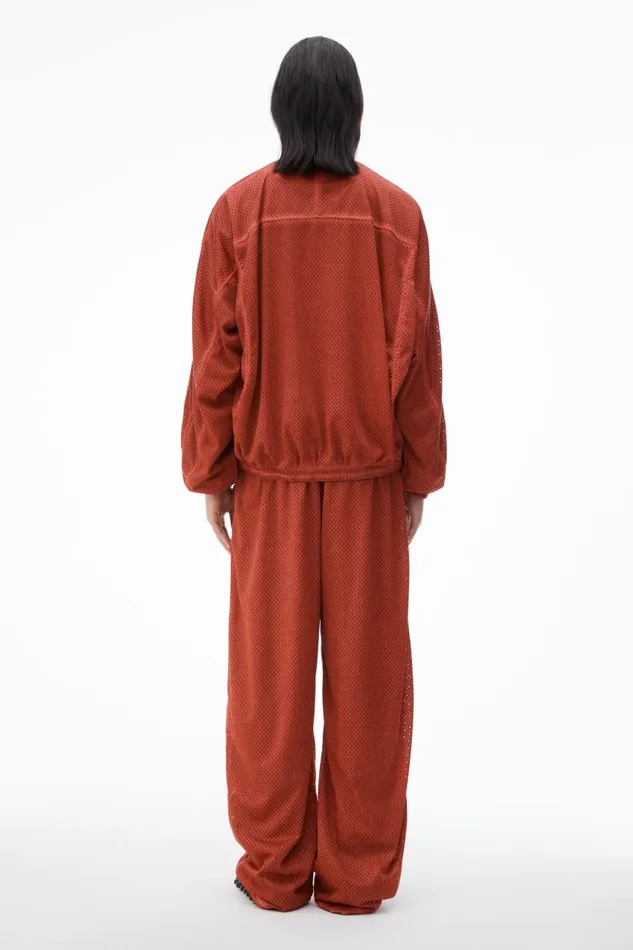 Alexander Wang UnisexWomenMen Track Jacket In Perforated Mesh