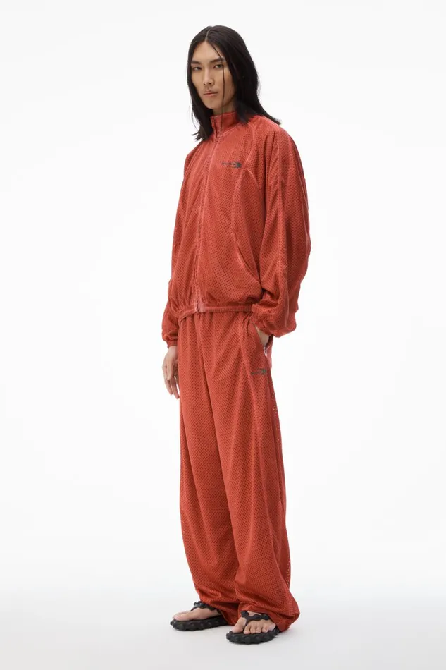 Alexander Wang UnisexWomenMen Track Jacket In Perforated Mesh