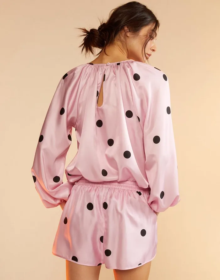 Alice Silk Blouse 8211 Blkpnk Women Cynthia Rowley Tops