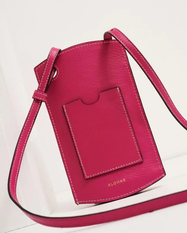 ALOHAS Bags Phone Pouch 8211 Pink Leather Handbag 8211 Women