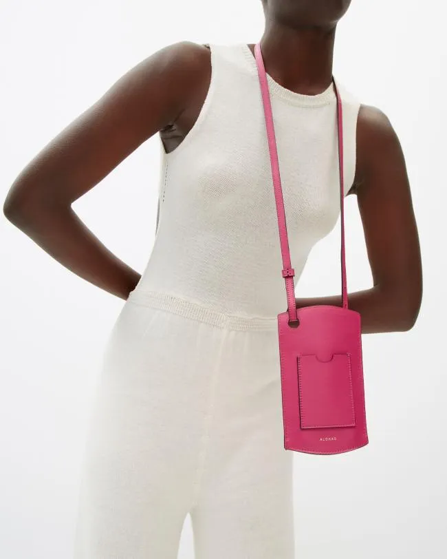 ALOHAS Bags Phone Pouch 8211 Pink Leather Handbag 8211 Women