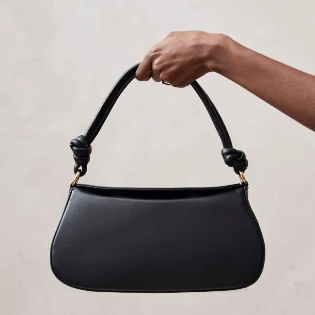 ALOHAS Bags The Curl Knot 8211 Black Leather Handbag 8211 Women