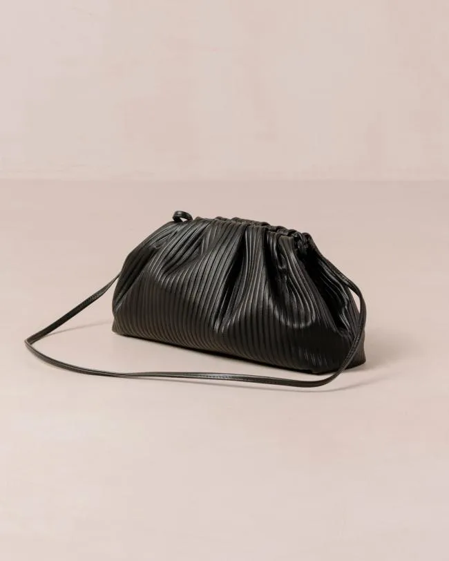ALOHAS Bags The D Pleated 8211 Black Leather Bag 8211 Women