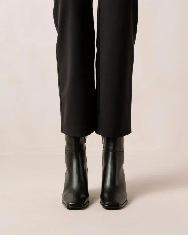 ALOHAS Boots West 8211 Black And Cream Leather Boots 8211 Women