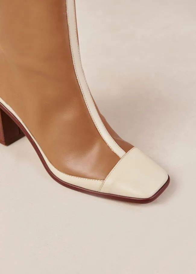 ALOHAS Boots West Retro 8211 Brown And Cream Leather Boots 8211 Women