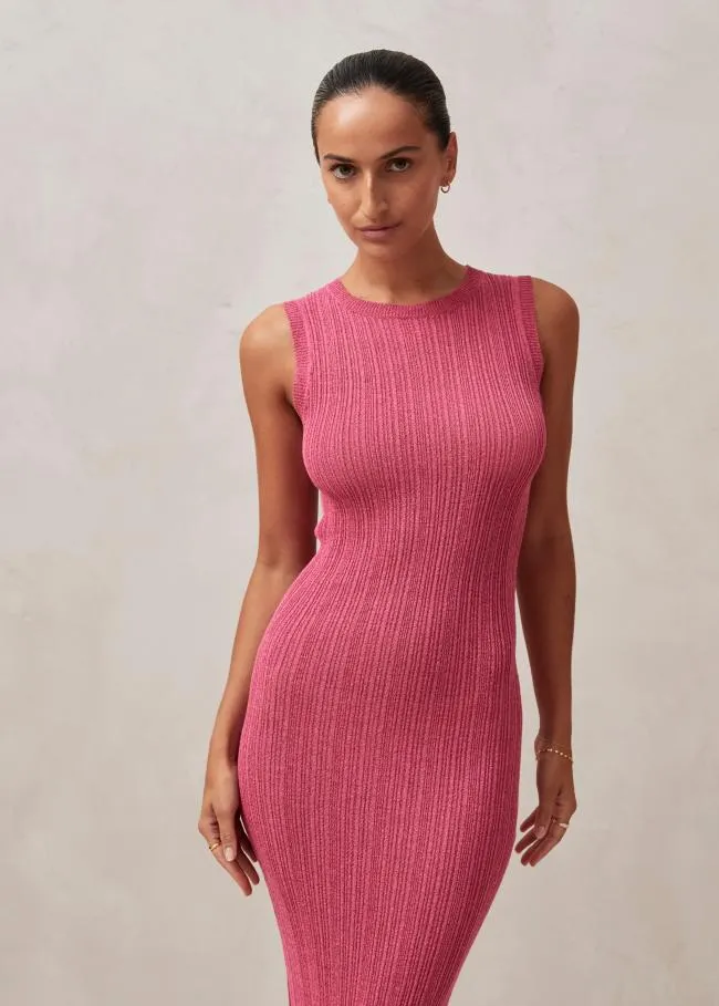 ALOHAS Dresses Breezy Glim 8211 Pink Knit Dress 8211 Women