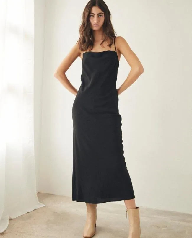 ALOHAS Dresses Cruising 8211 Black Cotton Dress 8211 Women
