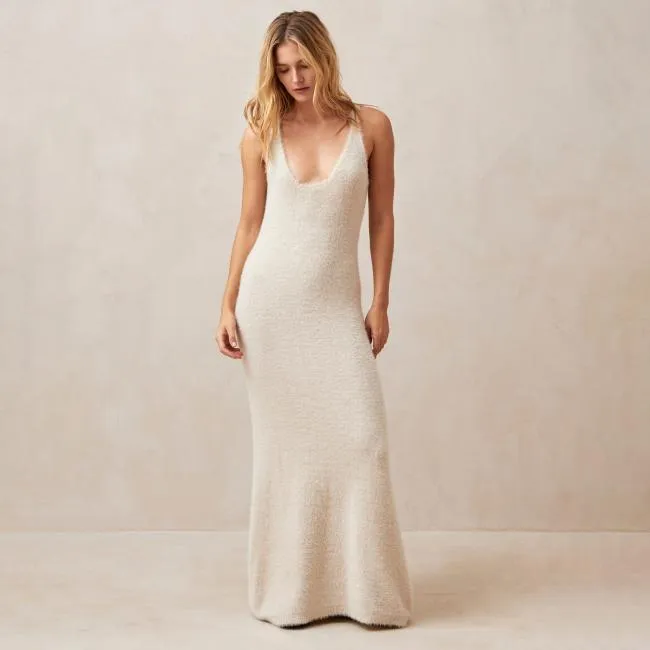 ALOHAS Dresses Ski 8211 Ecru Knitted Dress 8211 Women