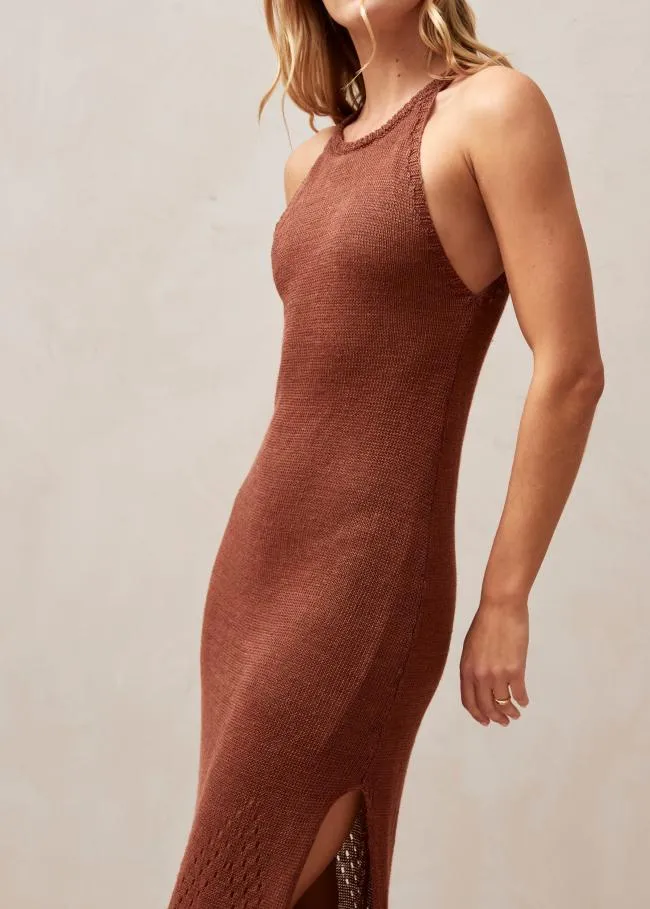 ALOHAS Dresses Sorrento 8211 Brown Knit Dress 8211 Women