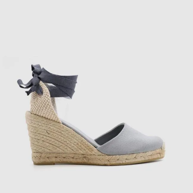 ALOHAS Espadrilles Clara By Day 8211 Gray Canvas Espadrilles 8211 Women