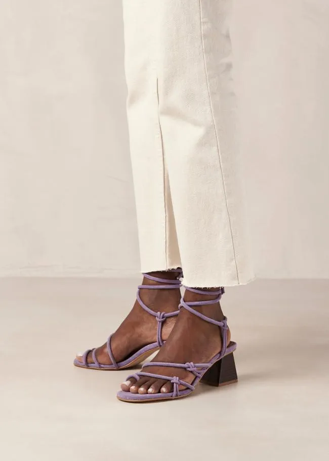 ALOHAS Heels Goldie 8211 Purple Leather Sandals 8211 Women