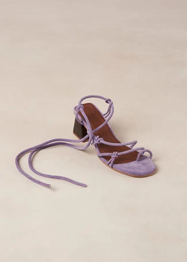 ALOHAS Heels Goldie 8211 Purple Leather Sandals 8211 Women