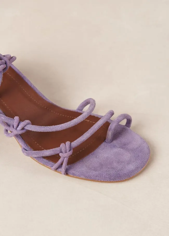 ALOHAS Heels Goldie 8211 Purple Leather Sandals 8211 Women