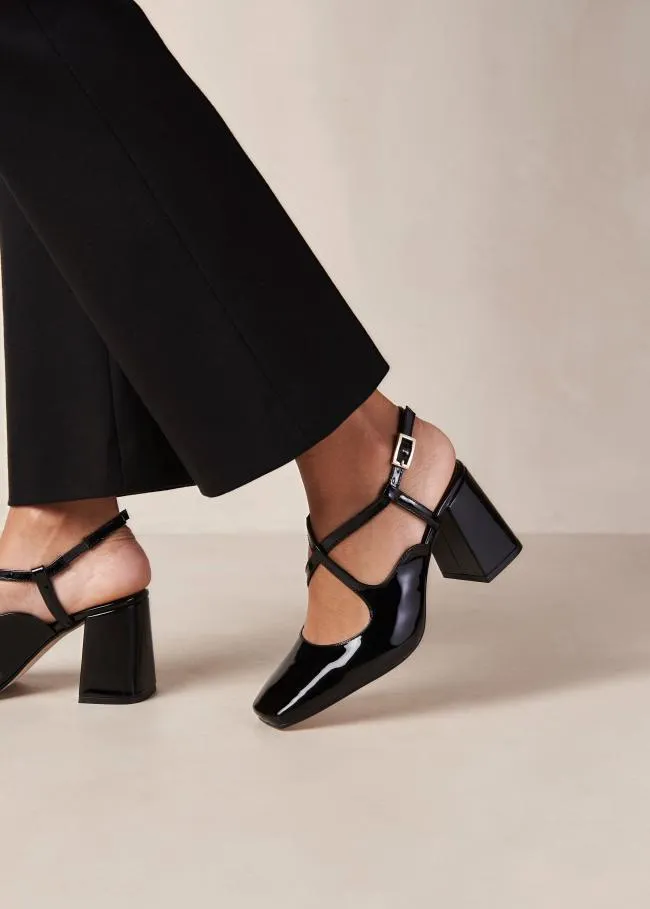 ALOHAS Heels Reggie 8211 Black Patent Leather Pumps 8211 Women