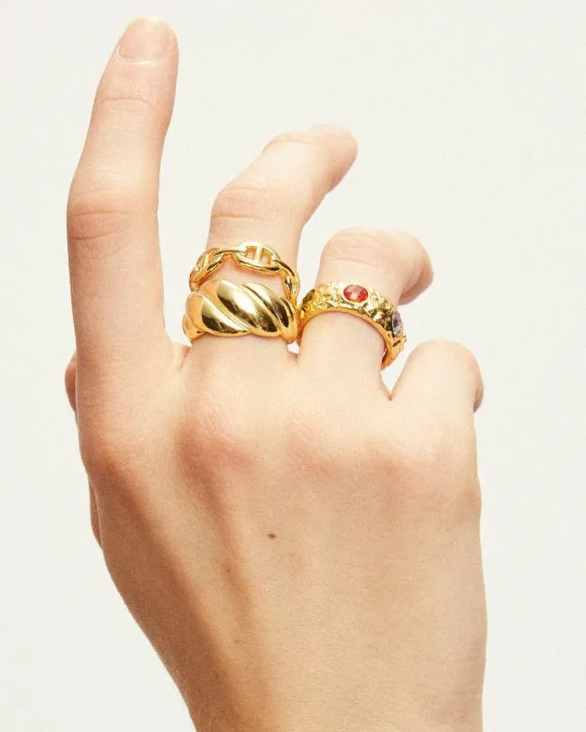 ALOHAS Jewelry Libra 8211 Chunky Gold Ring 8211 Women