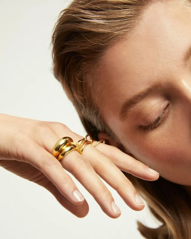 ALOHAS Jewelry Simple 8211 Gold Ring 8211 Women