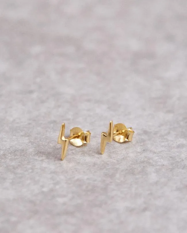 ALOHAS Jewelry Thunderbolt 8211 Gold Earrings 8211 Women