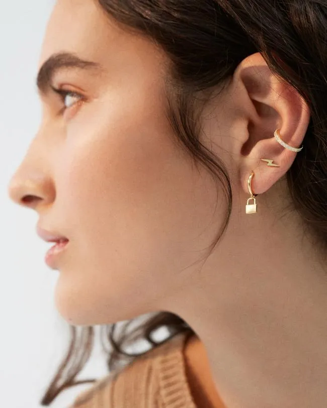 ALOHAS Jewelry Thunderbolt 8211 Gold Earrings 8211 Women