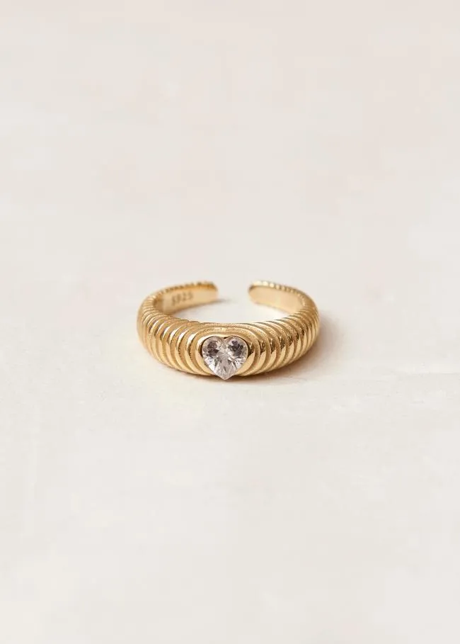 ALOHAS Jewelry Zap 8211 Gold And Crystal Ring 8211 Women