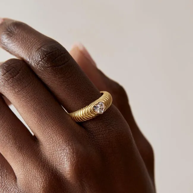 ALOHAS Jewelry Zap 8211 Gold And Crystal Ring 8211 Women