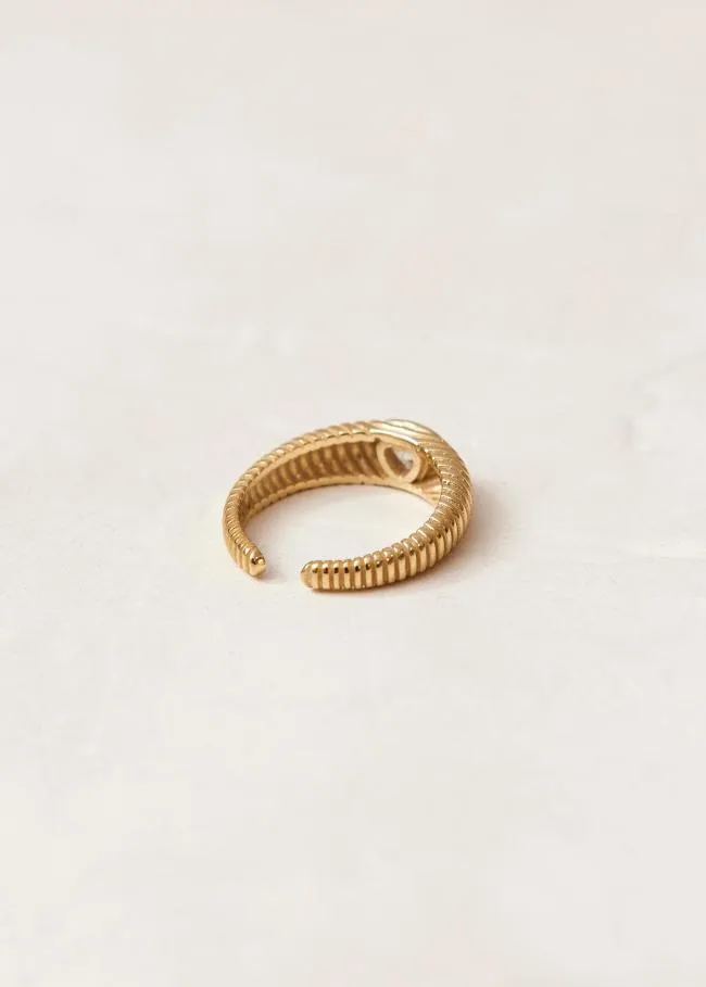 ALOHAS Jewelry Zap 8211 Gold And Crystal Ring 8211 Women