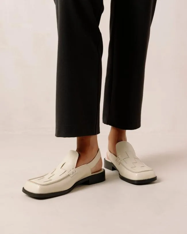 ALOHAS Loafers Abe Braided 8211 White Leather Loafers 8211 Women