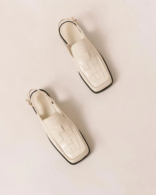 ALOHAS Loafers Abe Braided 8211 White Leather Loafers 8211 Women