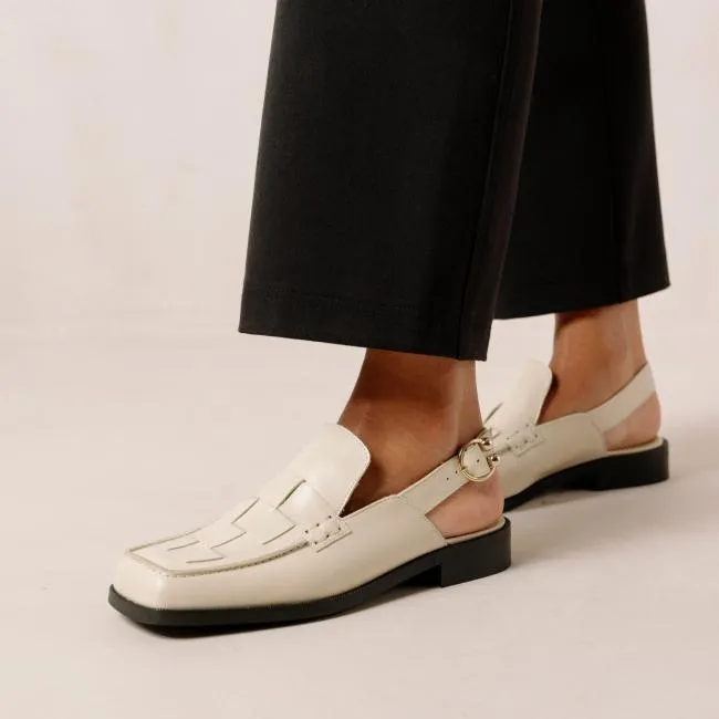 ALOHAS Loafers Abe Braided 8211 White Leather Loafers 8211 Women