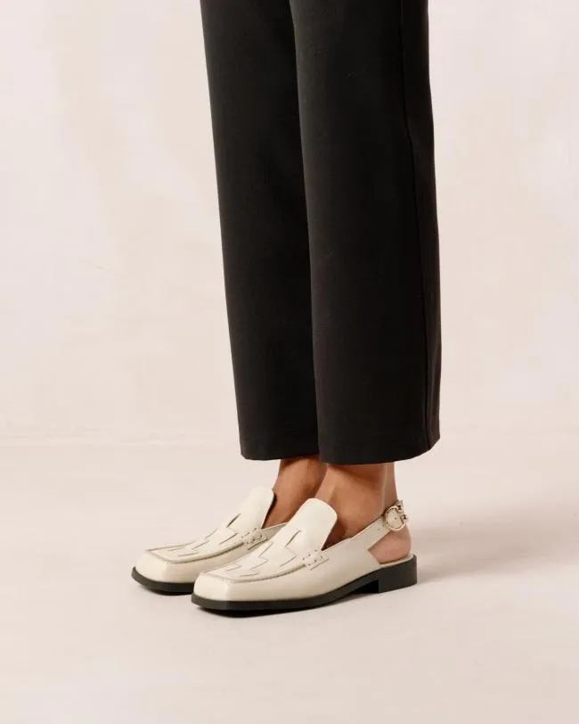 ALOHAS Loafers Abe Braided 8211 White Leather Loafers 8211 Women