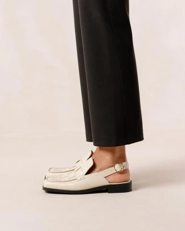 ALOHAS Loafers Abe Braided 8211 White Leather Loafers 8211 Women