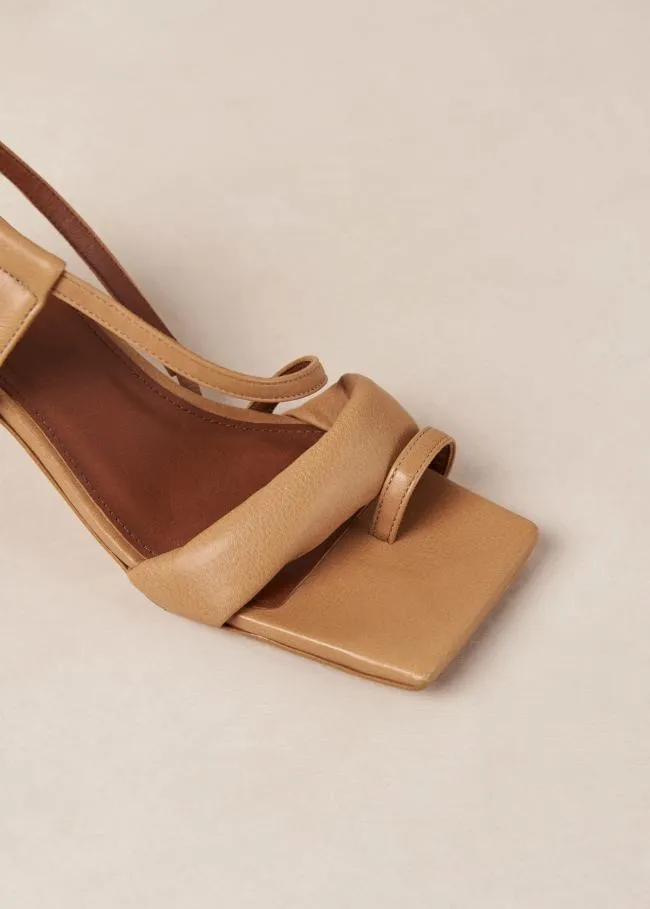 ALOHAS Mules Asymmetric Straps 8211 Brown Leather Mules 8211 Women