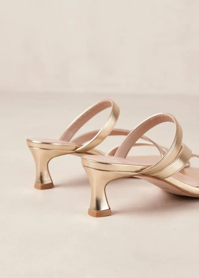 ALOHAS Mules Sonny 8211 Gold Vegan Leather Mules 8211 Women