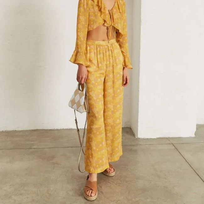 ALOHAS Pants Cliffhanger 8211 Yellow Multicolor Pants 8211 Women