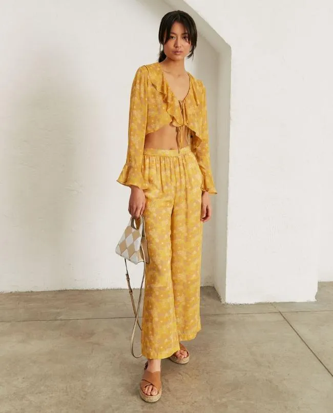 ALOHAS Pants Cliffhanger 8211 Yellow Multicolor Pants 8211 Women